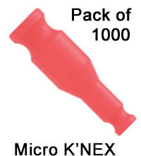 Paket mit 1000 MICRO-K'NEX-bertragungsstange fluoreszierend rot