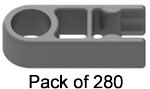 Pack 280 K'NEX Clip with Hole end Dark Grey