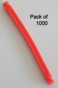 Pack 1000 K'NEX Flexi rod 86mm orange